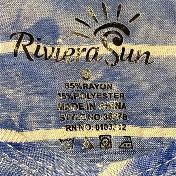 BLUE and white striped tie-dye maxi sundress - Picture 6 of 7